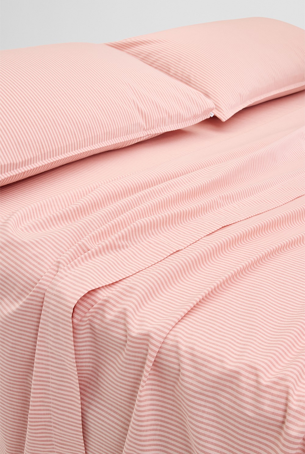Brae Australian Cotton Stripe Queen Flat Sheet
