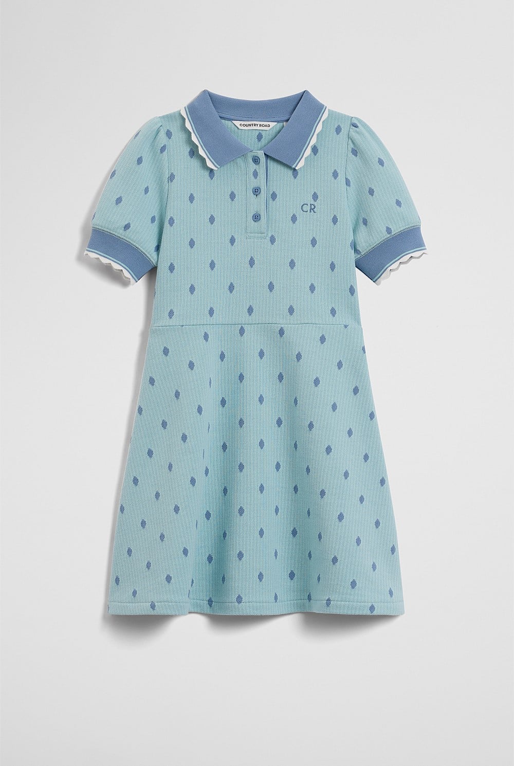 Australian Cotton Short Sleeve Jacquard Polo Dress