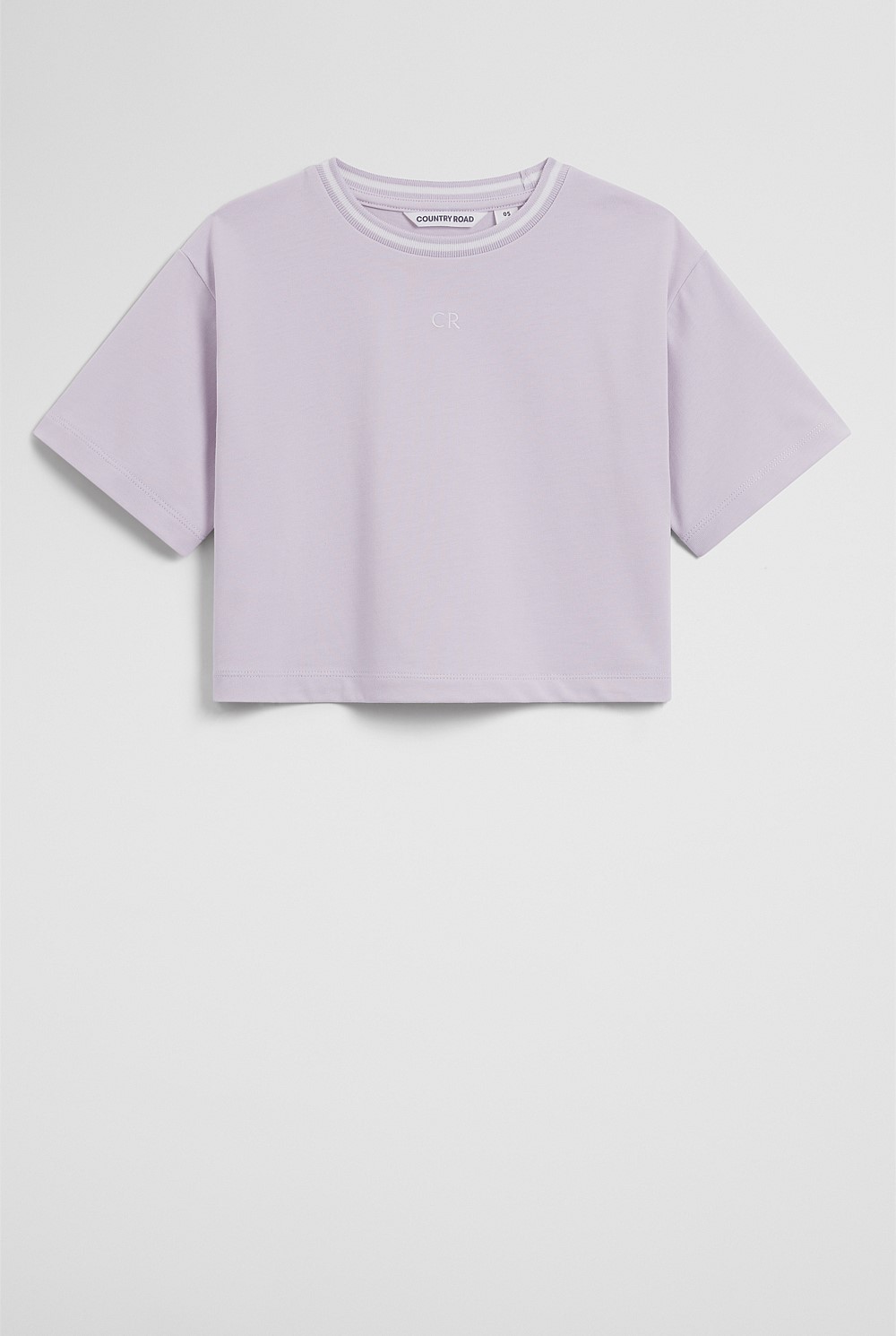 Australian Cotton Short Sleeve Crop Boxy T-Shirt