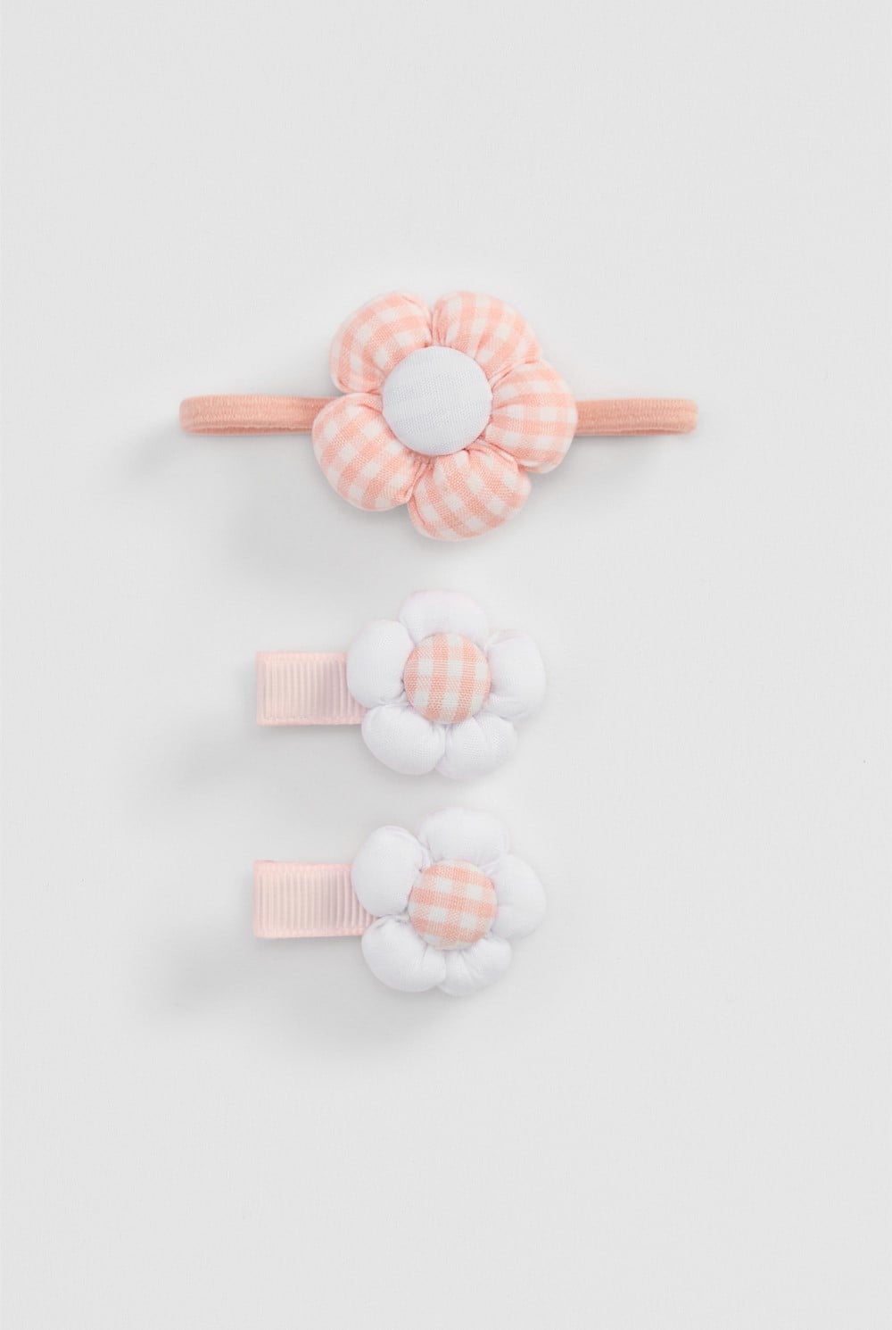Gingham Flower Pack of 3