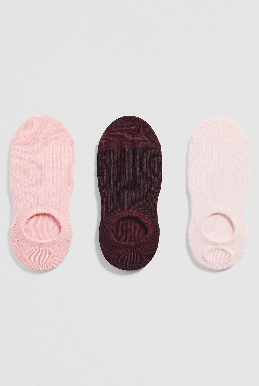 Australian Cotton Rib No-Show Sock Pack of 3