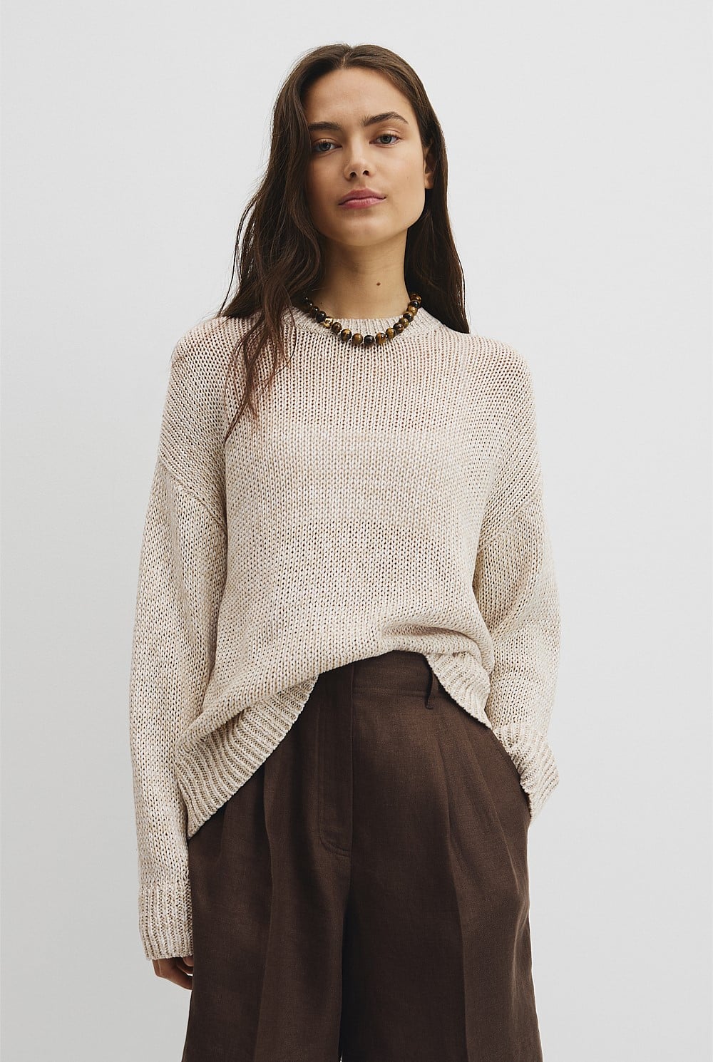 Organically Grown Cotton Tape Yarn Sweater