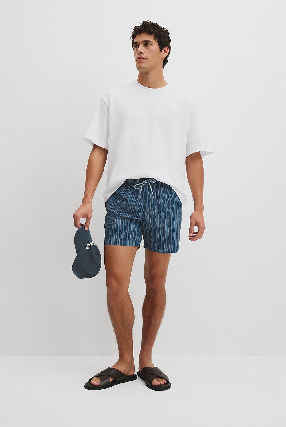 Stripe Print Swim Short