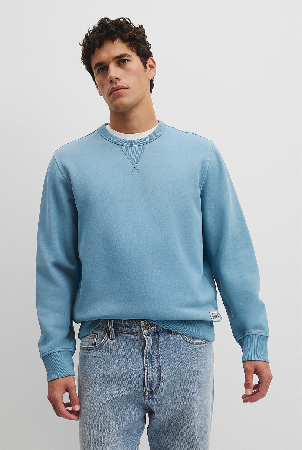 Australian Cotton Garment Dyed Workwear Crew Sweat