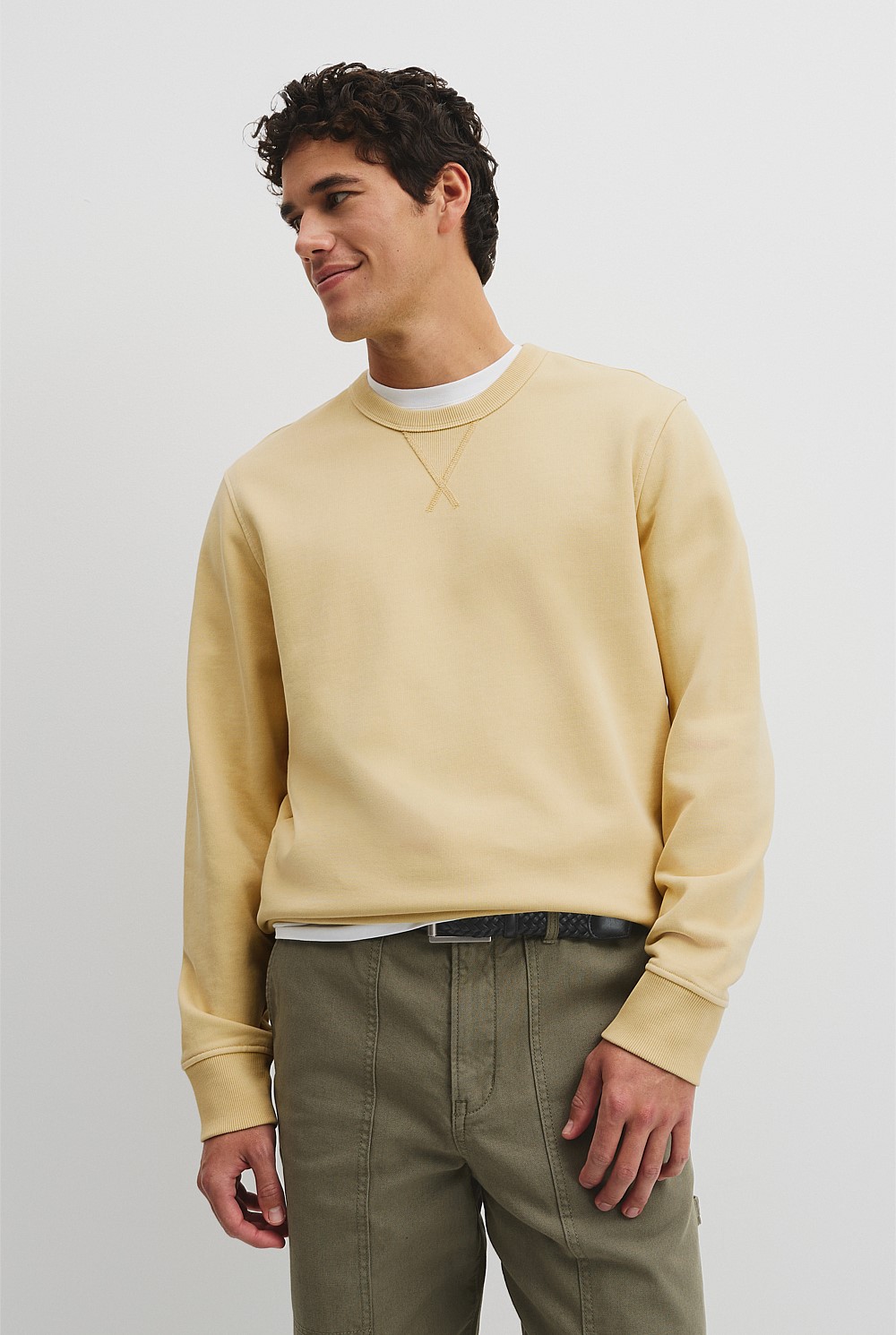 Australian Cotton Garment Dyed Workwear Crew Sweat