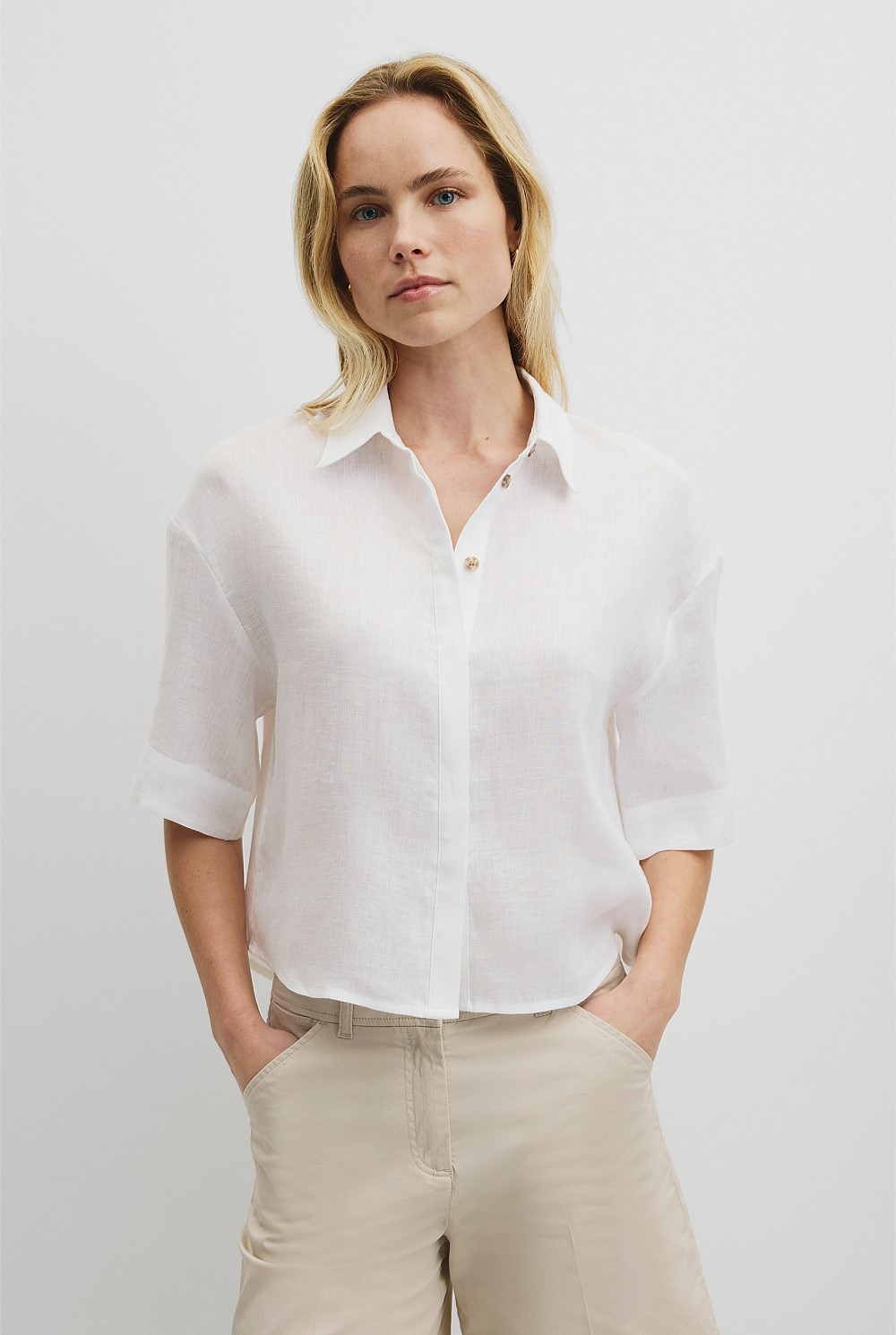 Short Sleeve Linen Shirt
