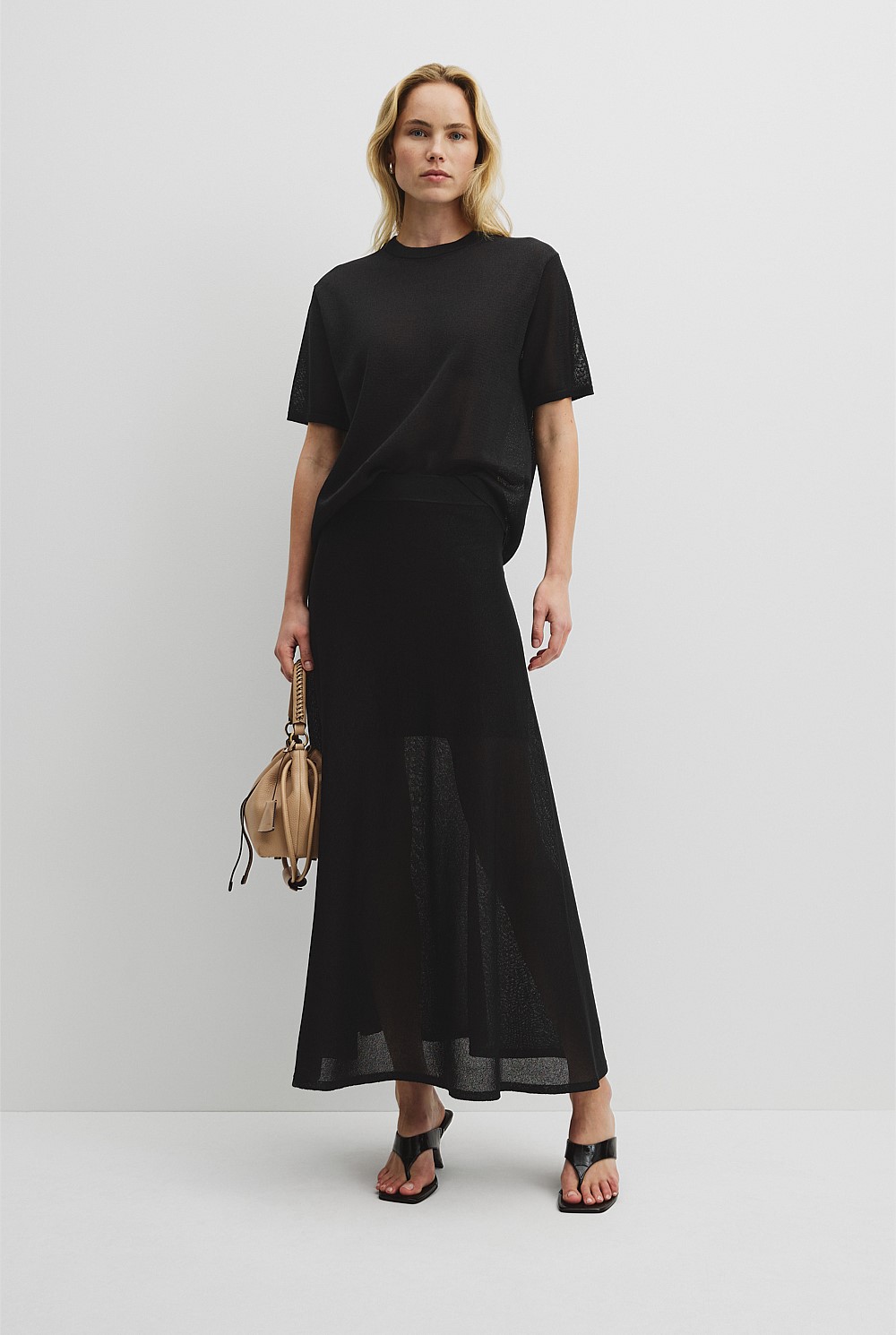 Flared Knit Skirt