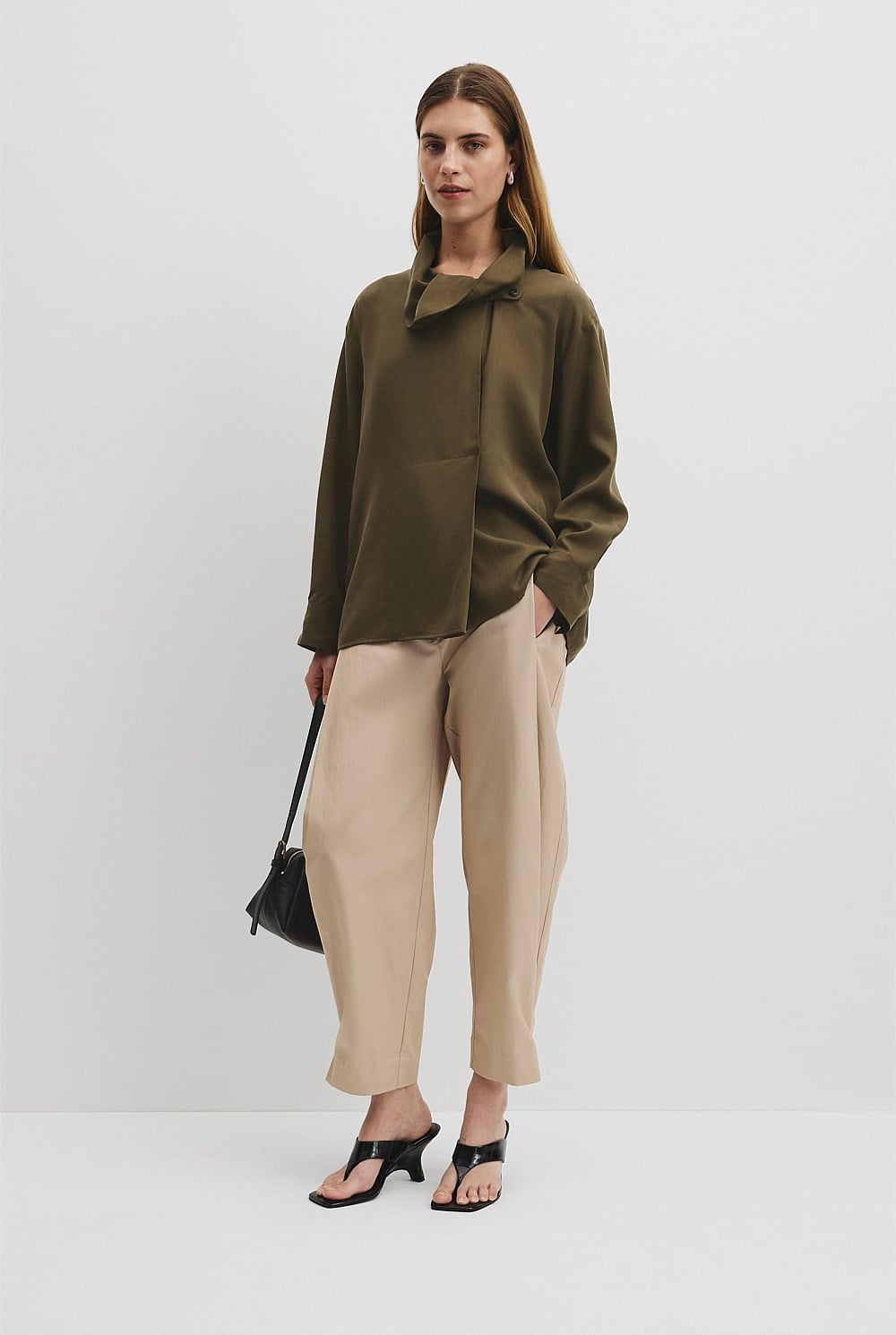 Cupro Funnel Shirt