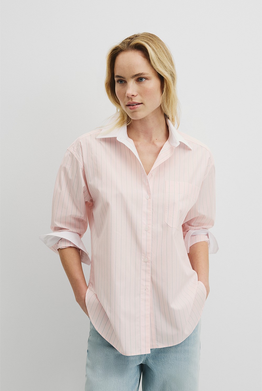 Stripe Poplin Shirt