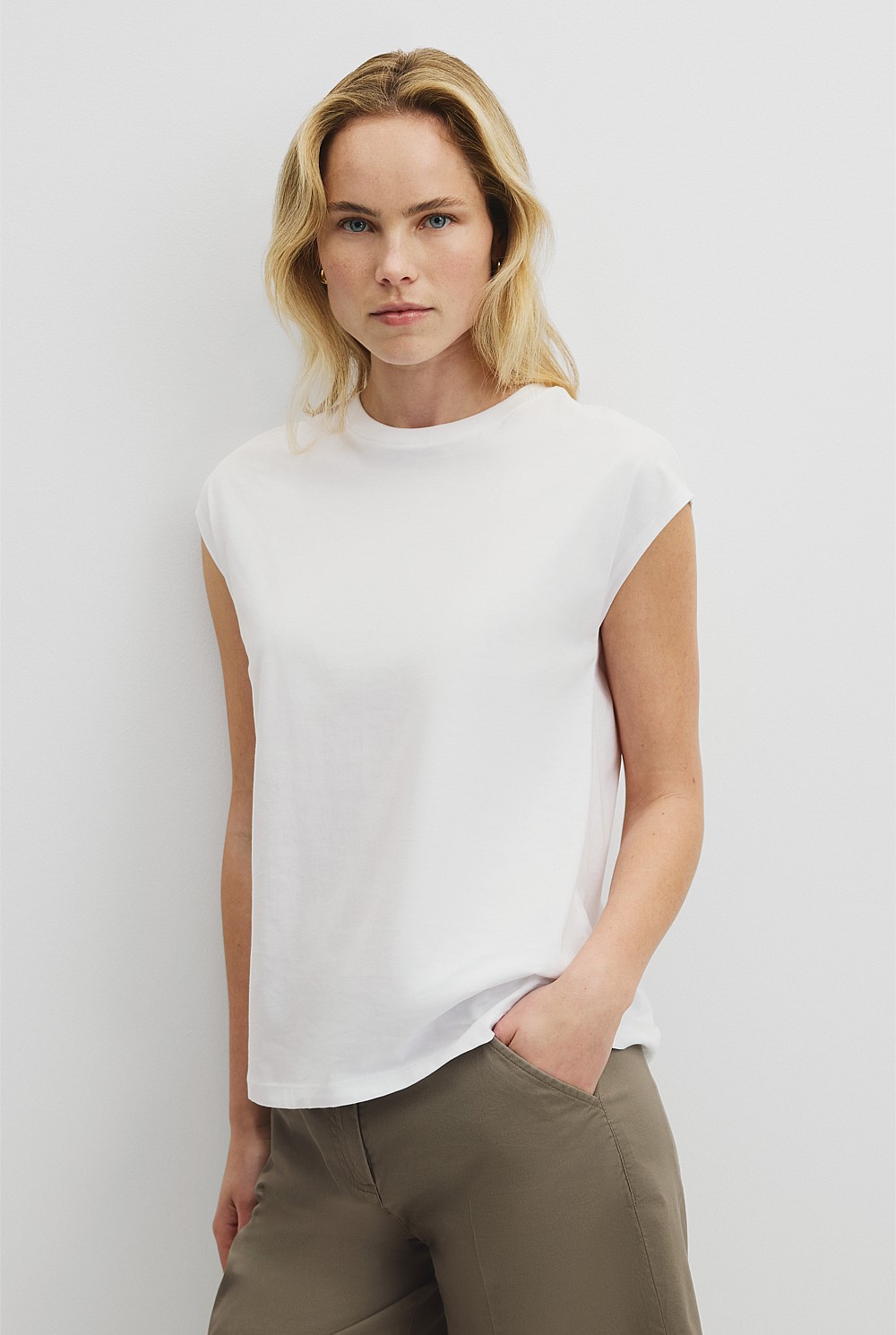 Australian Cotton Relaxed Crew Tank
