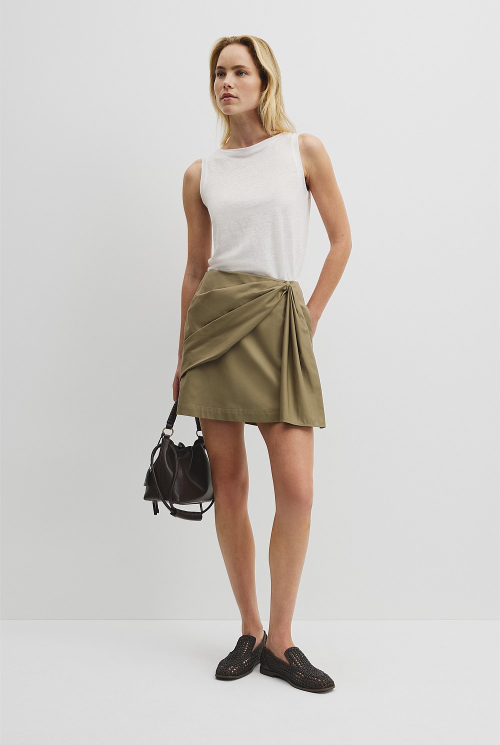 Bow Drape Skirt