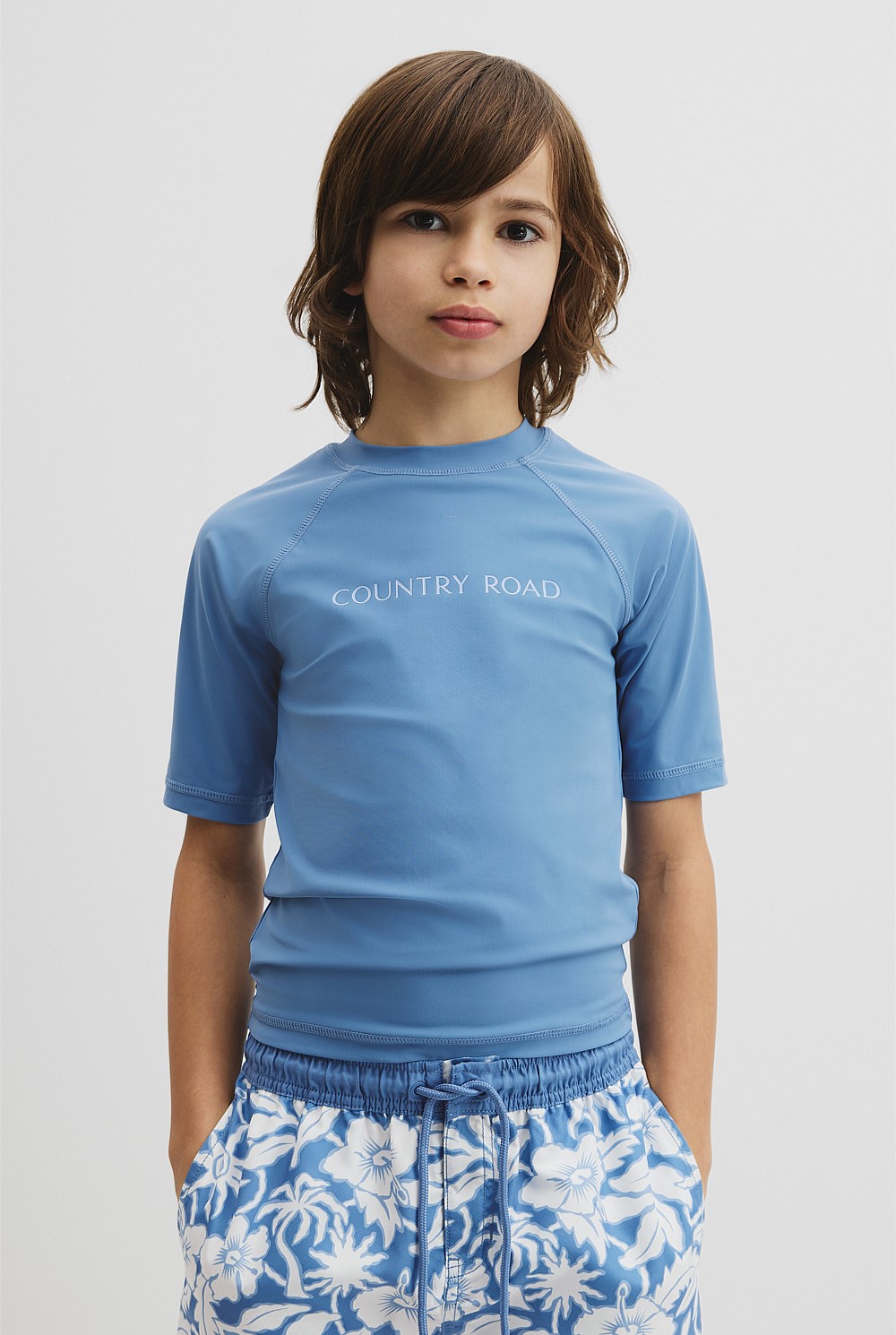 Teen Short Sleeve Logo Rash Vest