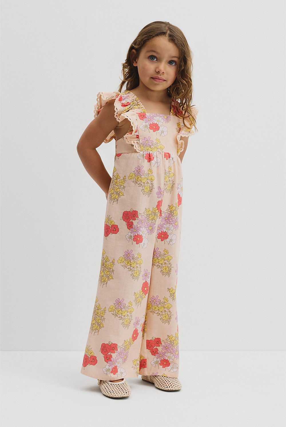 Short Sleeve Printed Jumpsuit