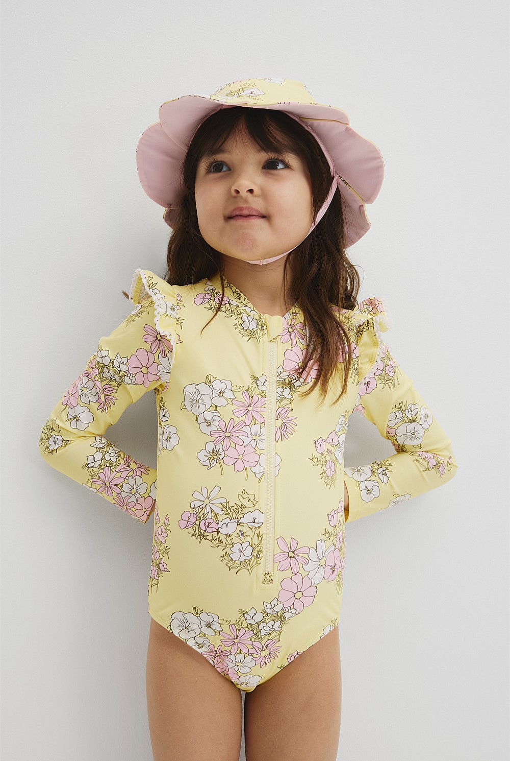 Long Sleeve Frill Swimsuit