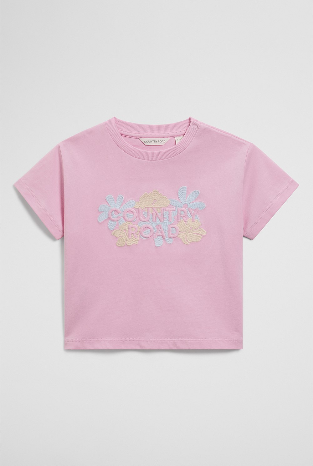 Short Sleeve Print Applique T-Shirt