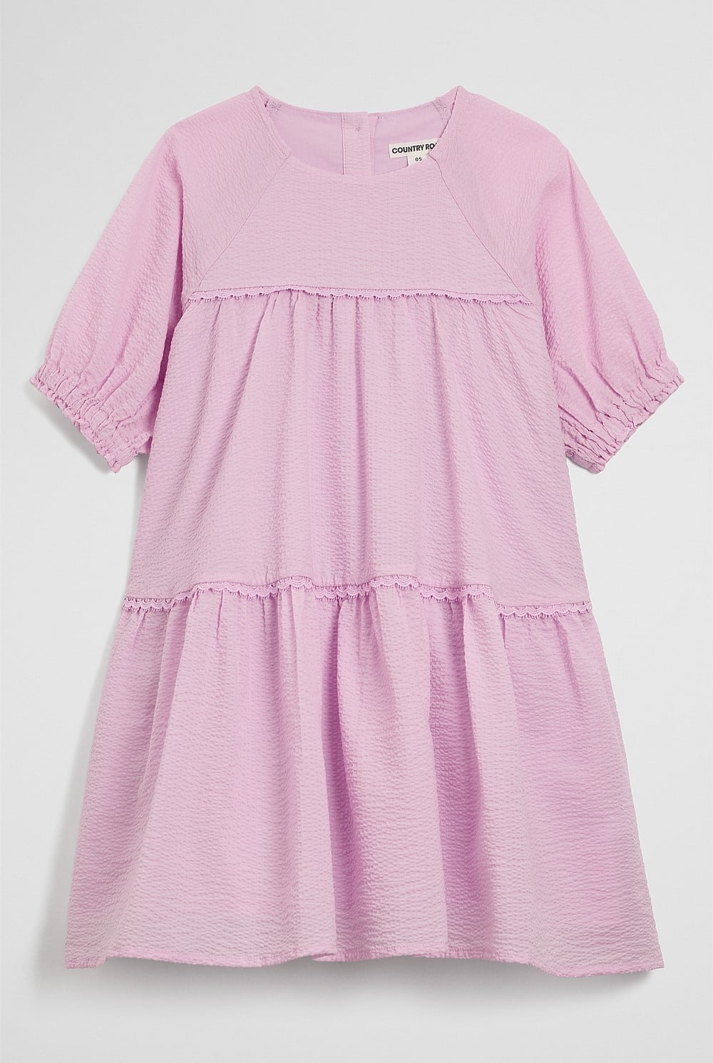 Short Sleeve Seersuck Dress