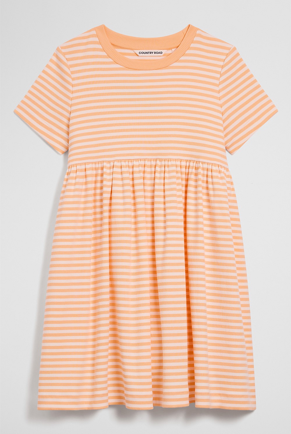 Australian Cotton Blend Short Sleeve Rib Dress