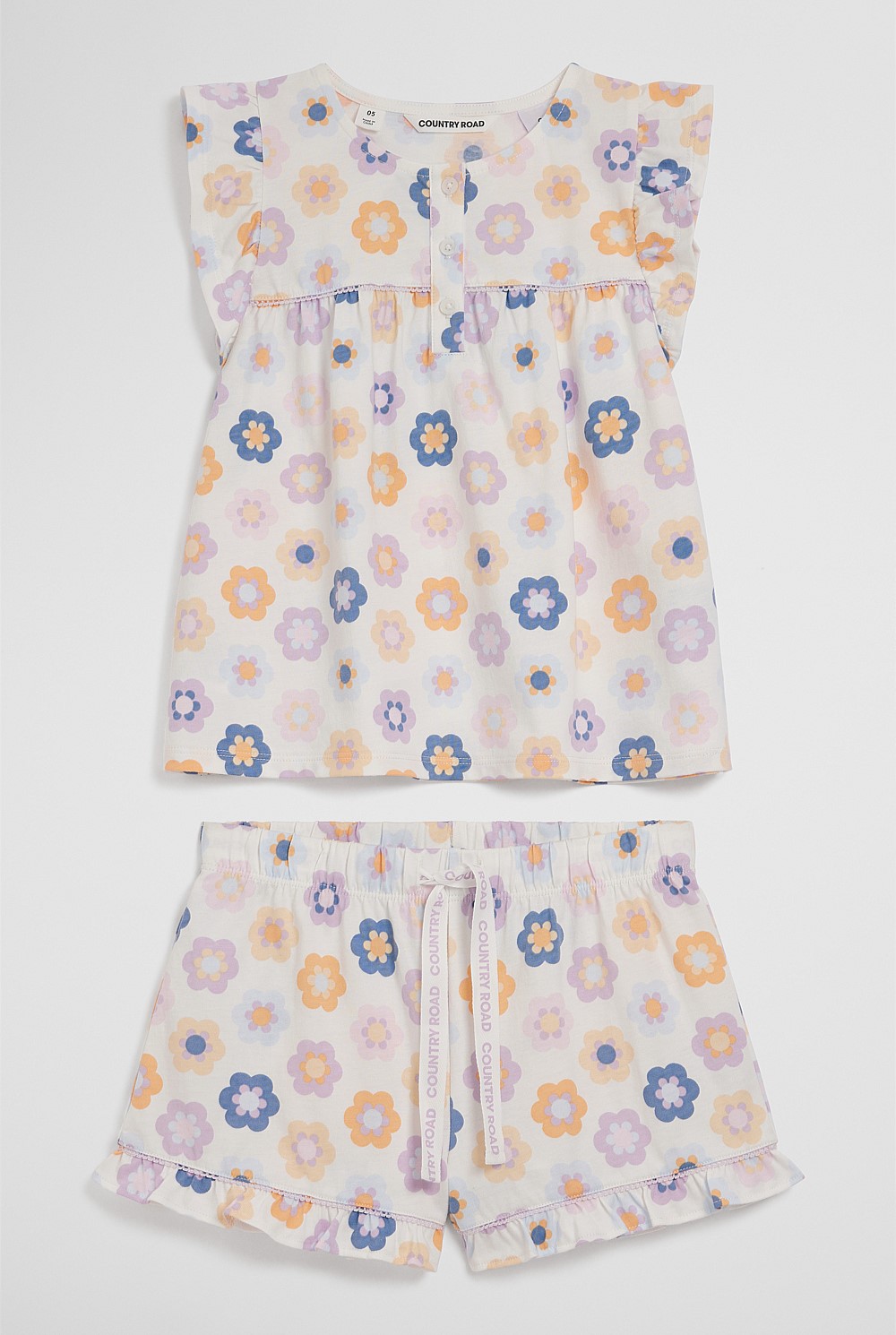 Short Sleeve Frill Sleep Set