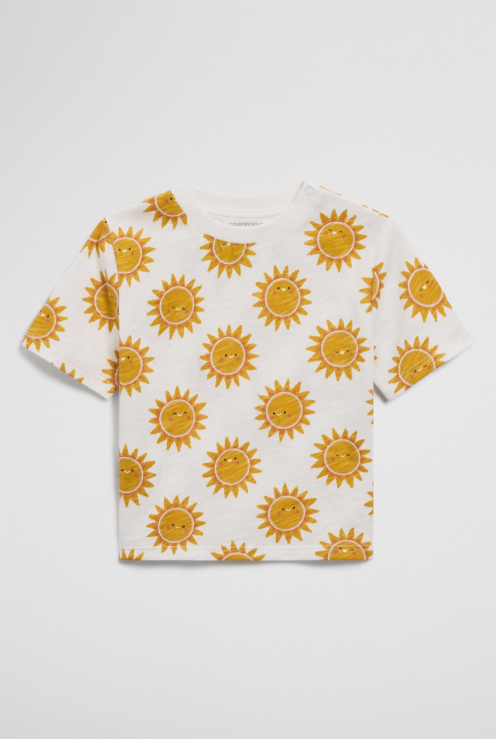Organically Grown Cotton Short Sleeve Relaxed Sun Print T-Shirt