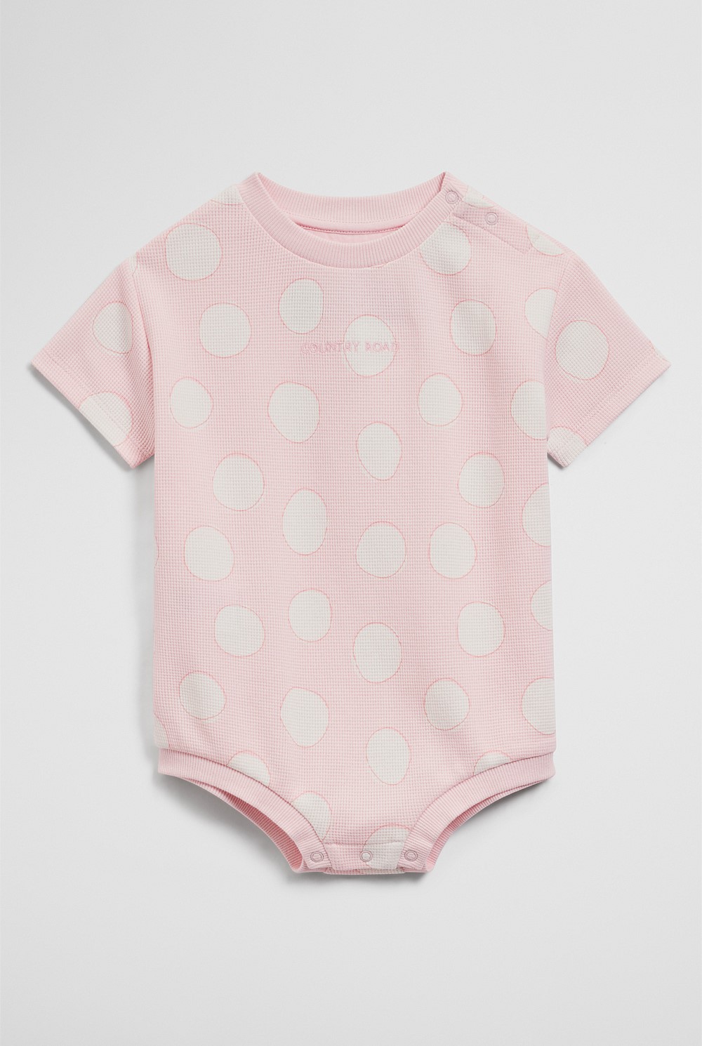 Oversized Waffle Short Sleeve Bodysuit