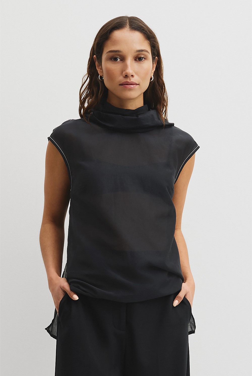 Rolled Neck Top