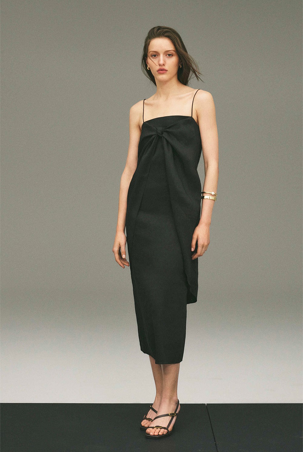 Tie Detail Midi Dress