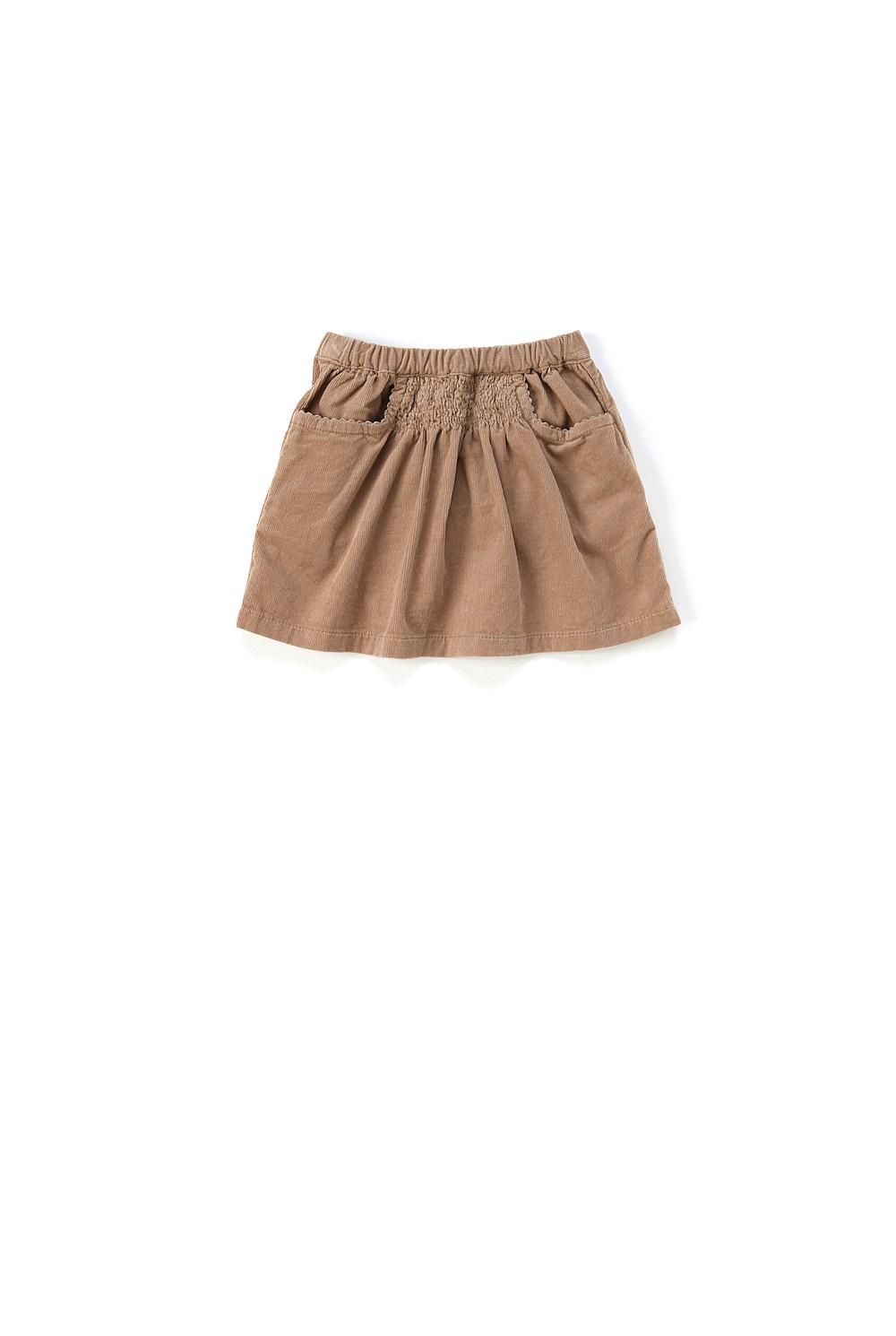 Cord Shirred Skirt