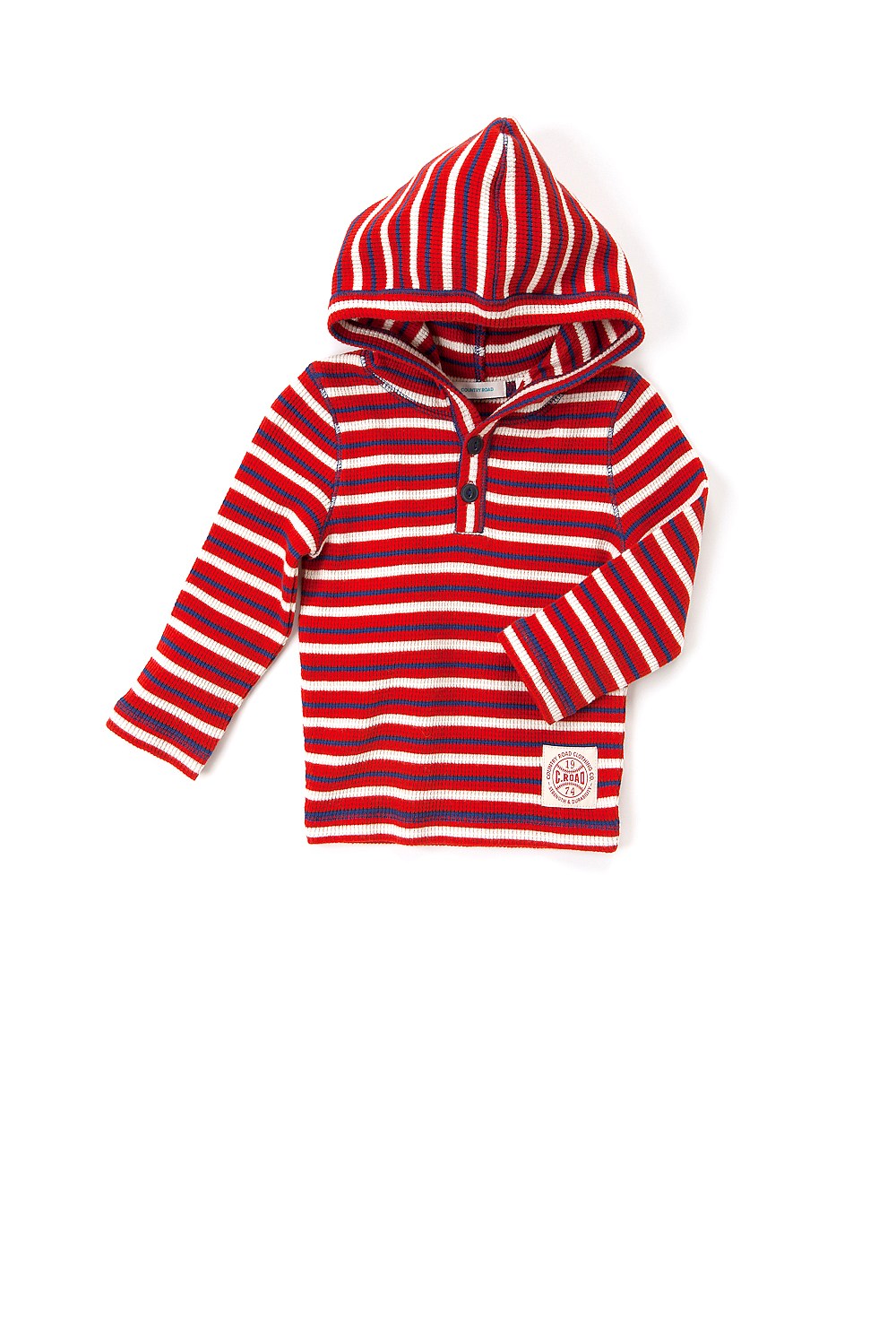 Stripe Waffle Hoodie