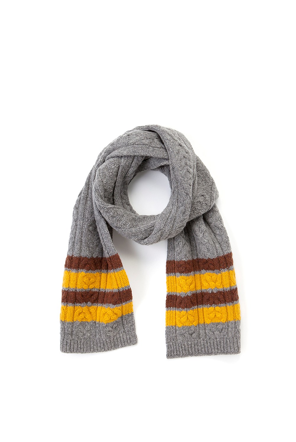 Cable Stripe Scarf