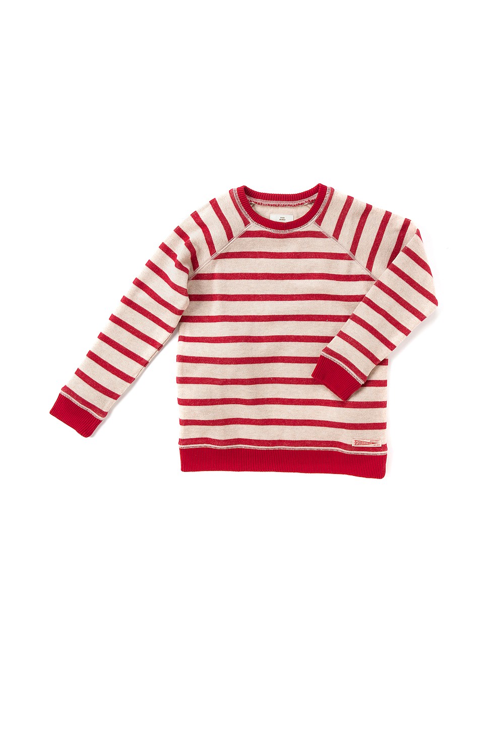 Stripe Bonded Crew Sweat