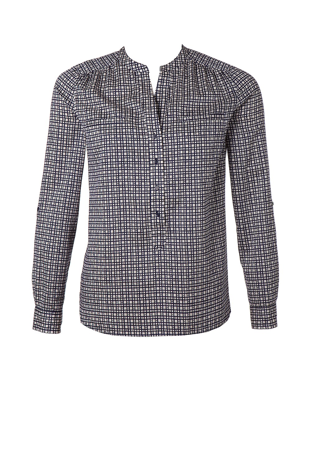 Print Collarless Tunic