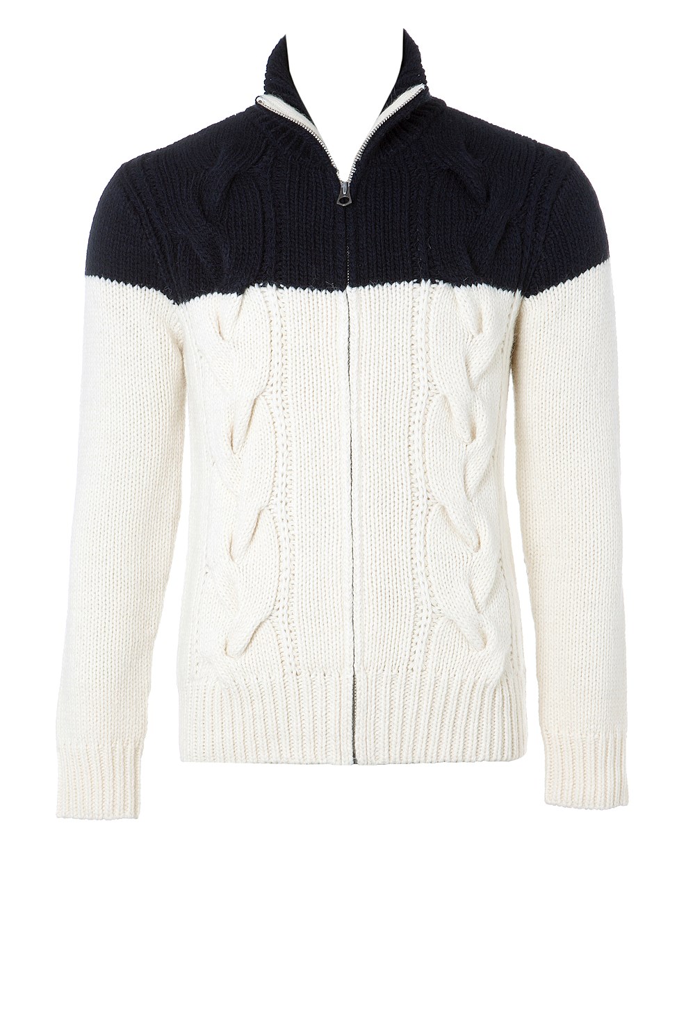Zip Through Cable Knit