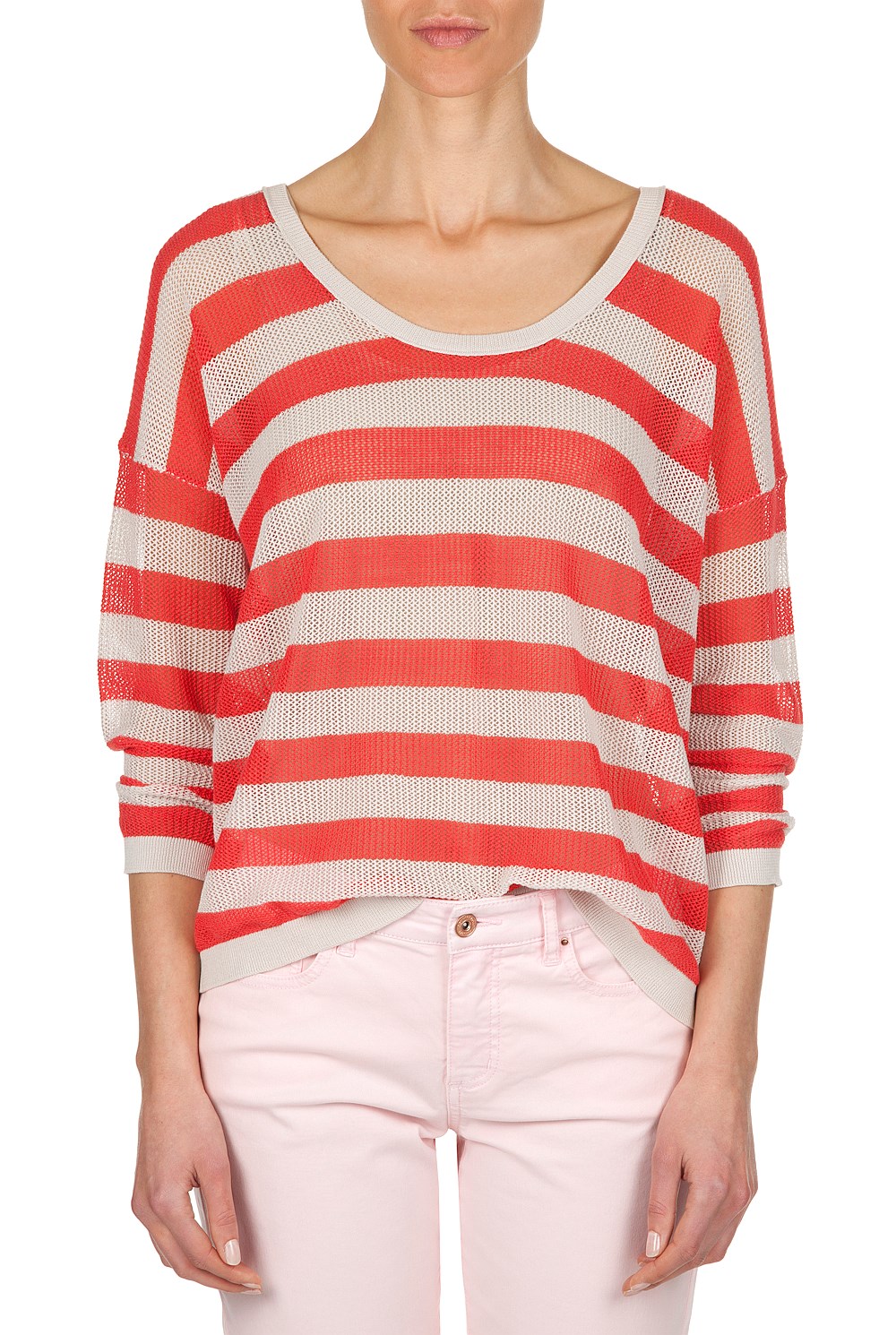 Stripe Mesh Knit