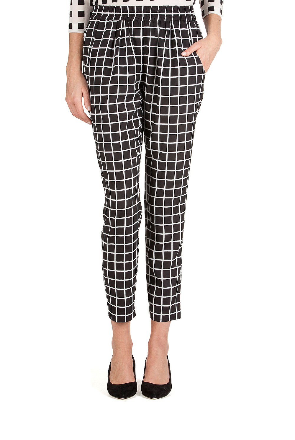 Grid Print Pant