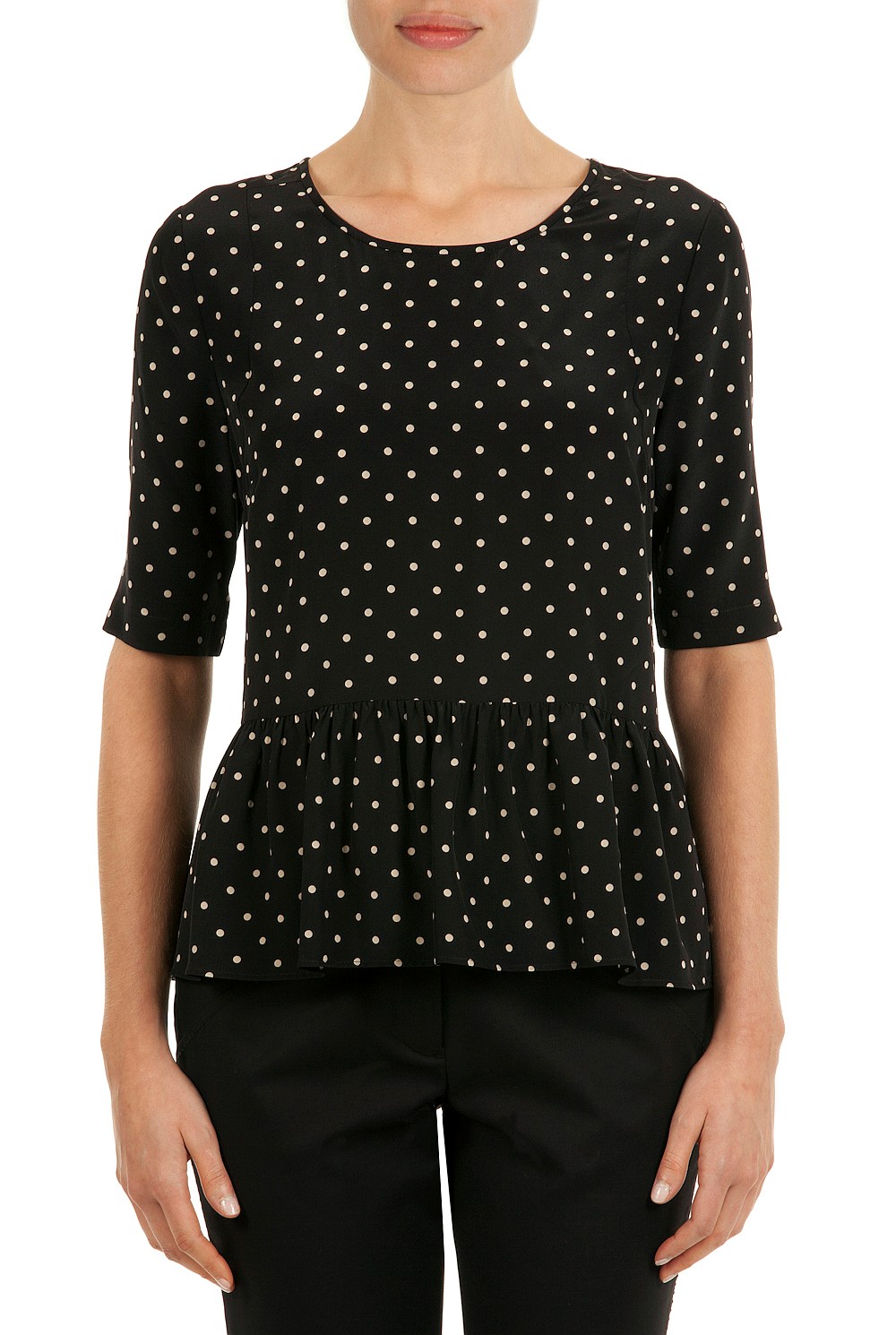 Spot Peplum Top