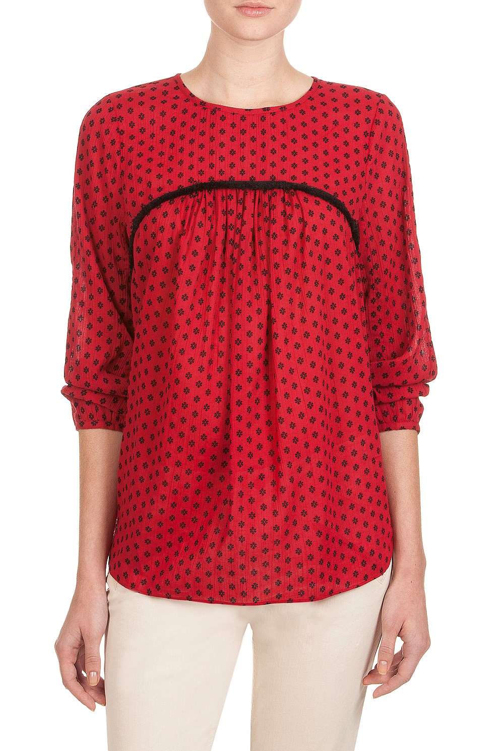 Fringed Print Smock
