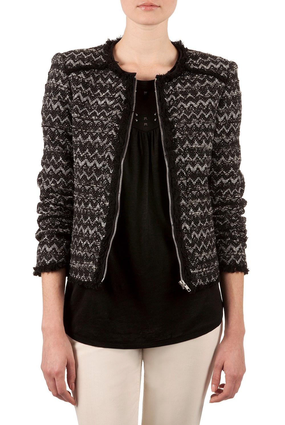Boxy Jacquard Jacket