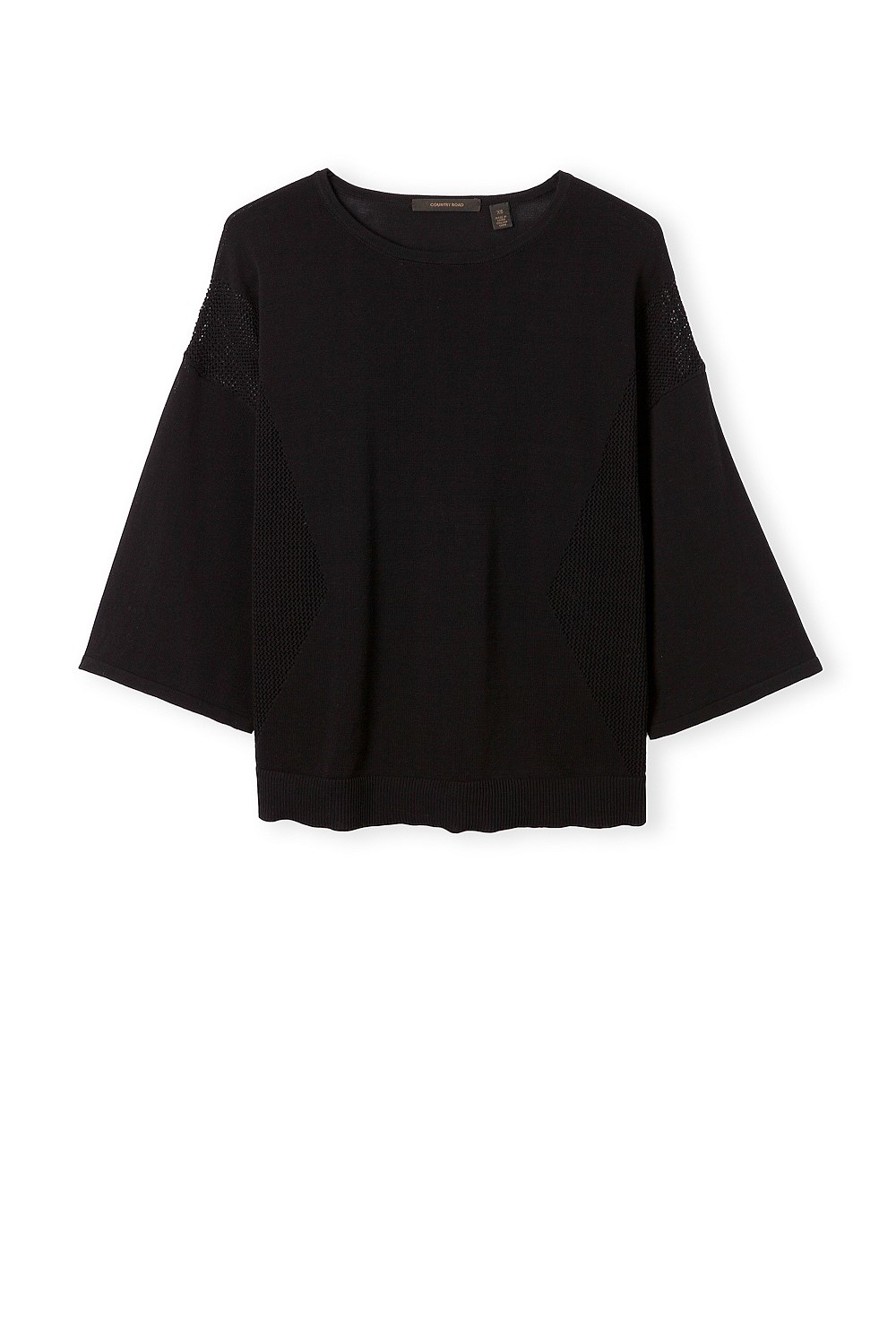 Mesh Kimono Sleeve Knit
