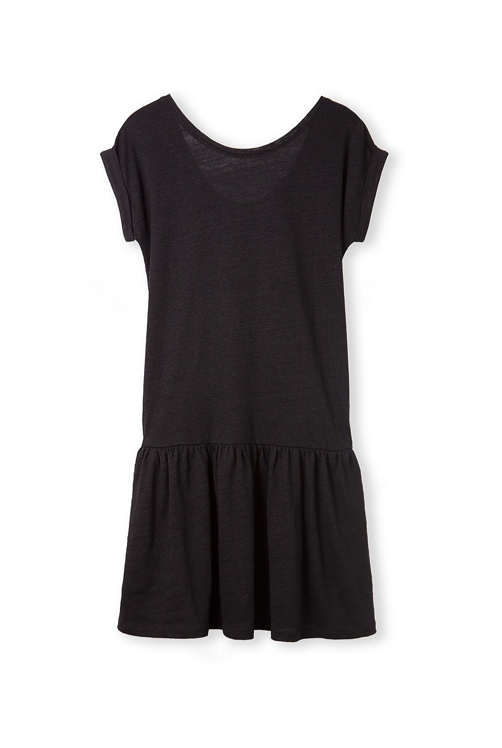 Drop Waist Cuff Sleeve Dress