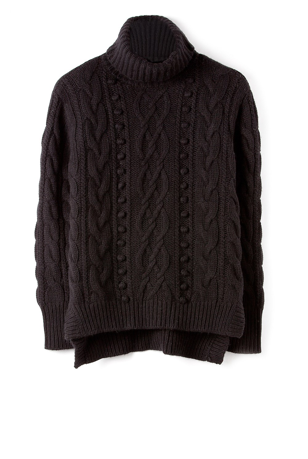 Cable Roll Neck Knit