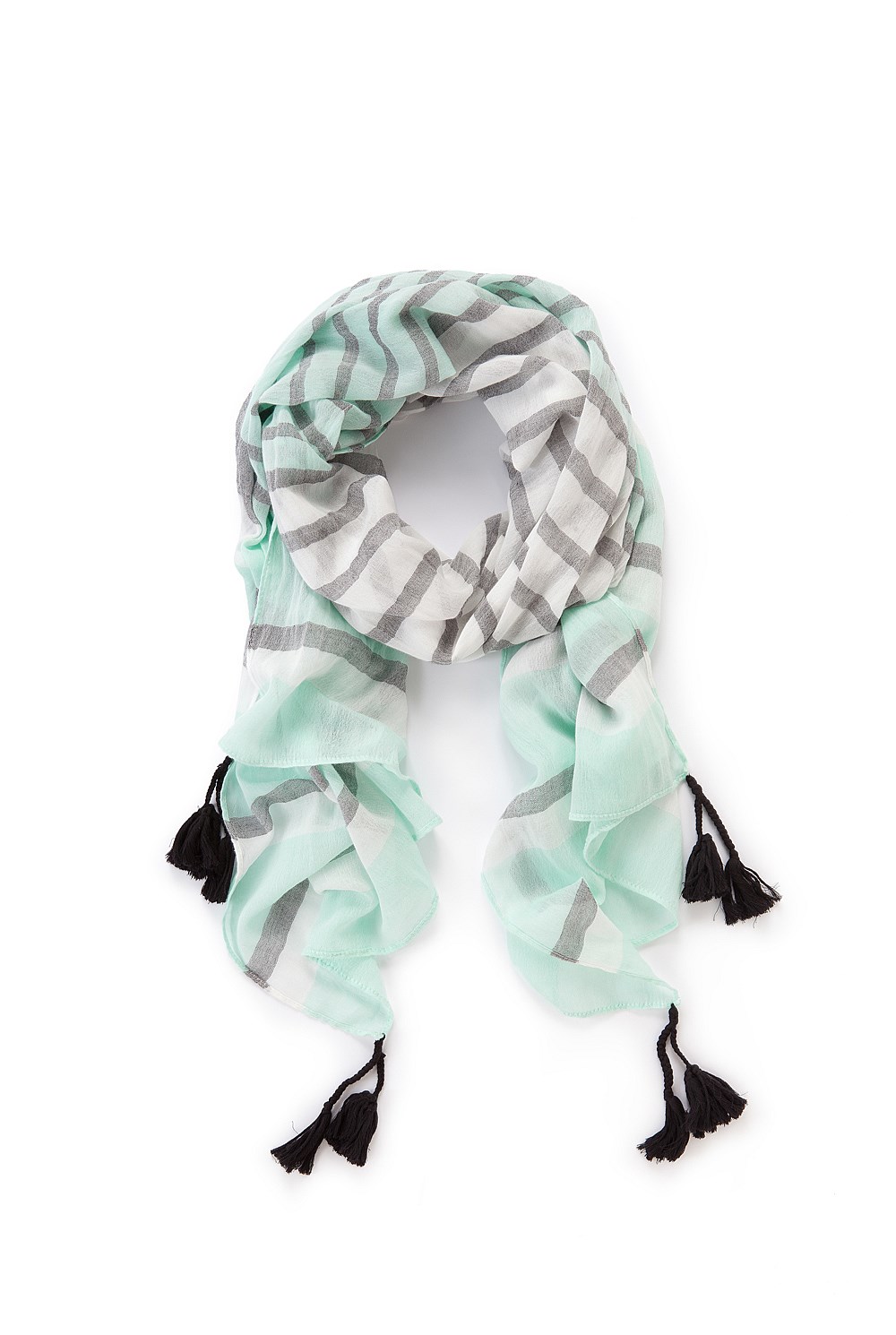 Stripe Voile Scarf