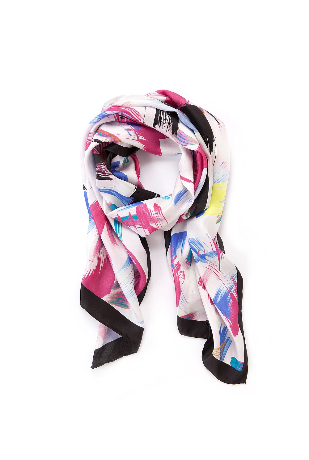 Multi Brush Silk Scarf