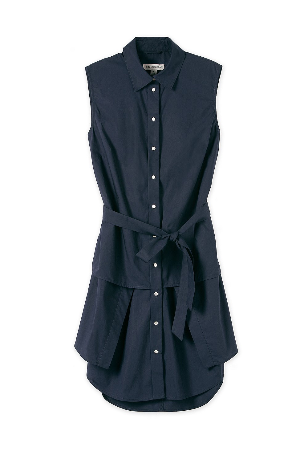 Double Layer Hem Shirt Dress