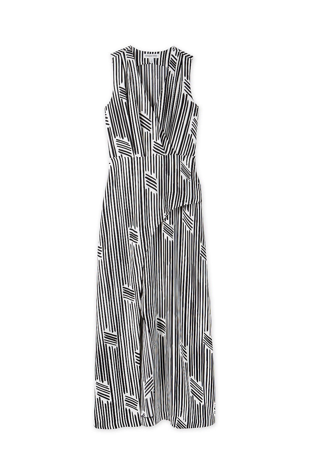 Stripe Wrap Maxi Dress