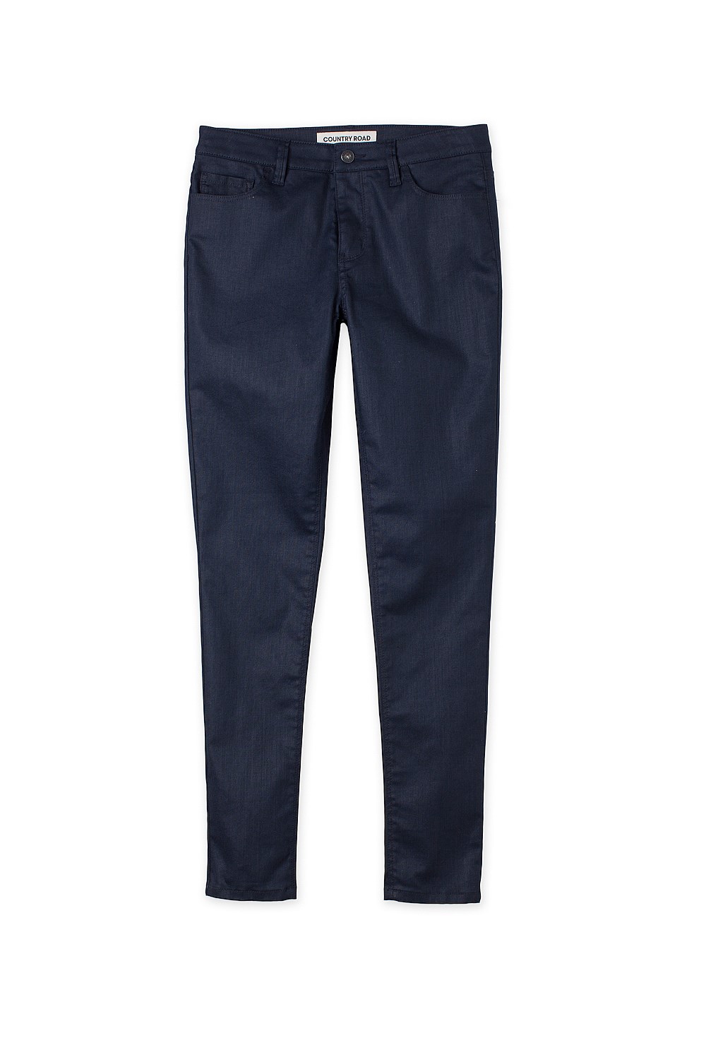 Wet Look Mid Rise Cropped Jegging