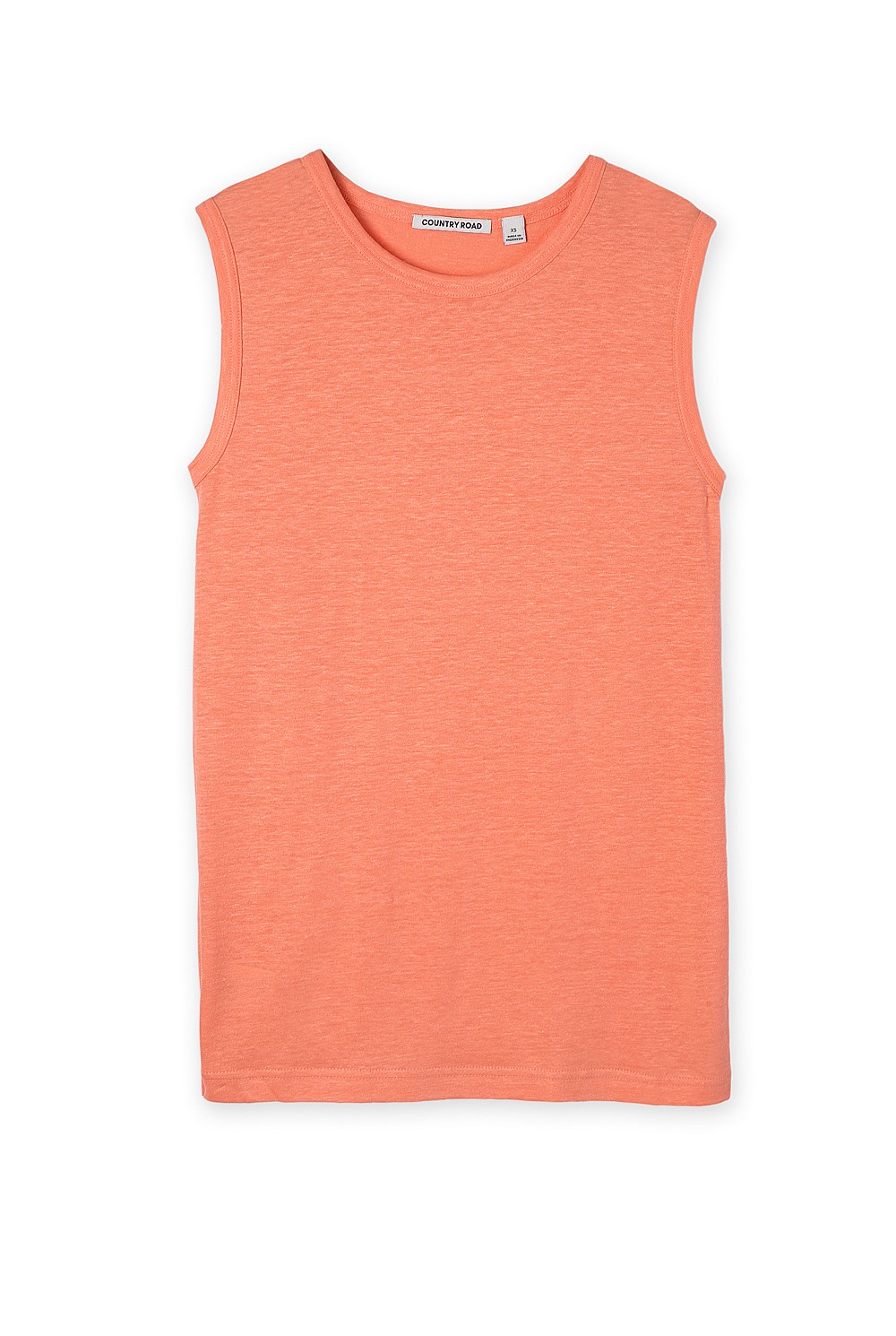 Linen Crew Neck Tank