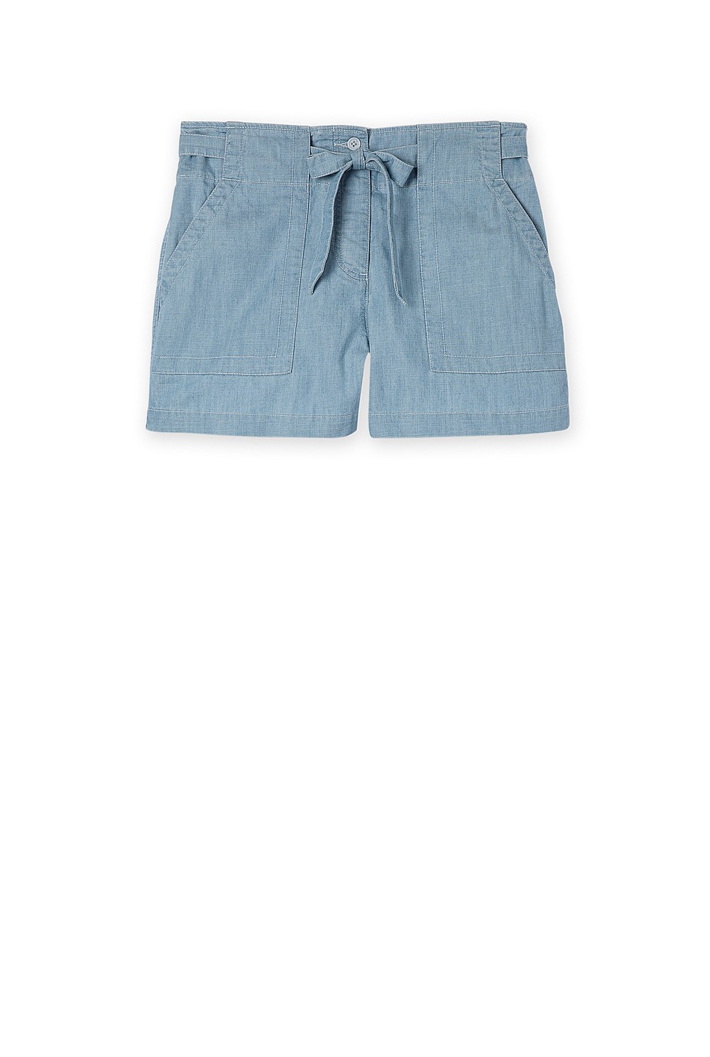 Textured Chambray Short