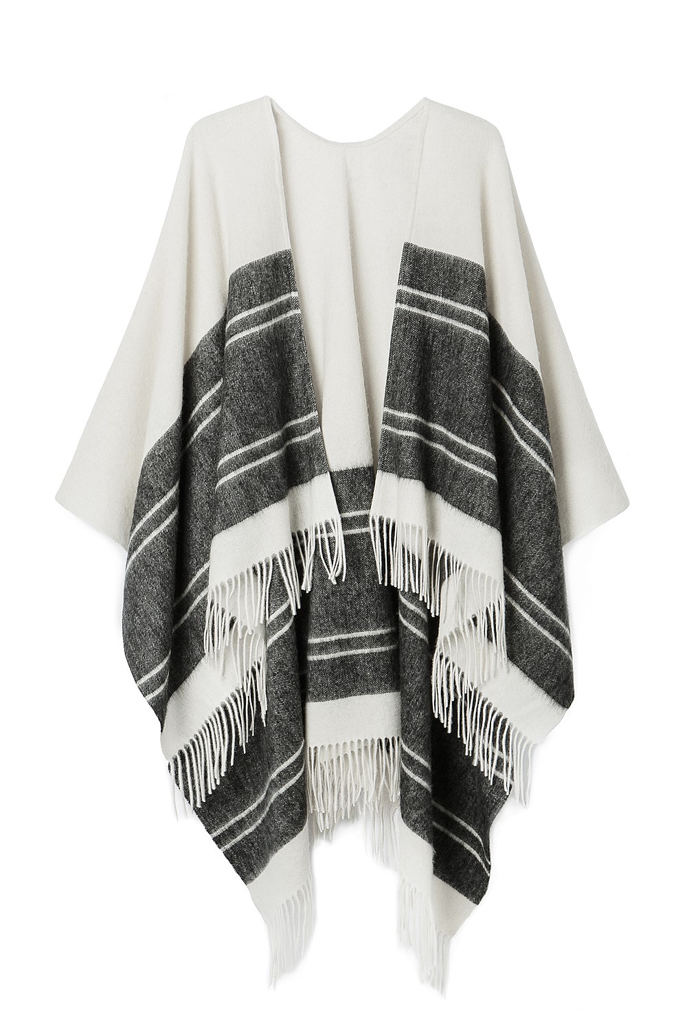 Woven Stripe Poncho