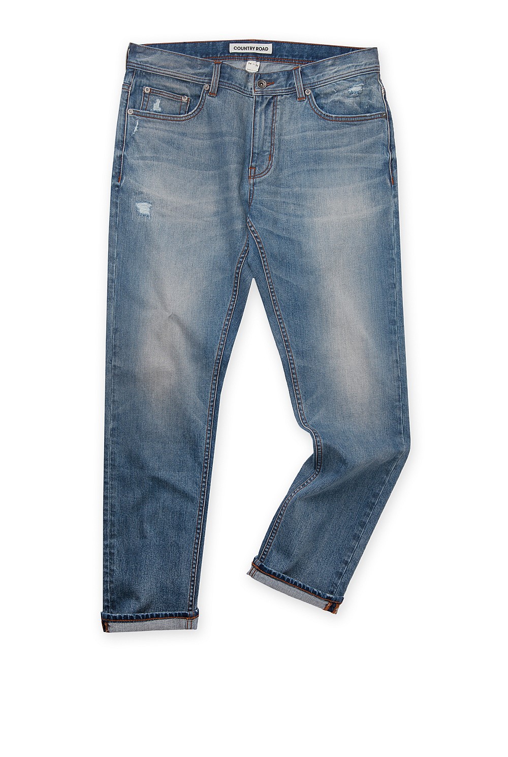 Slim Mid Wash Rip Jean