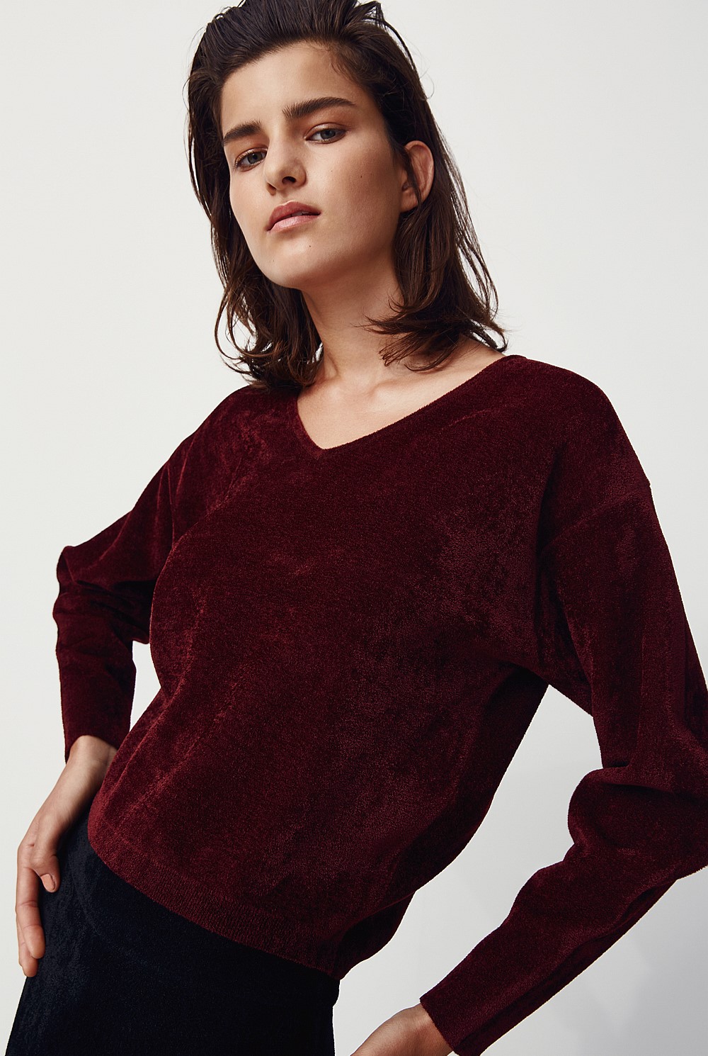 Velvet Rib Pullover Knit